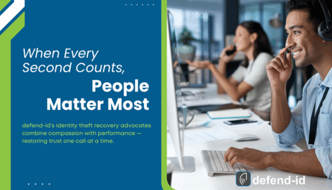 defend-id identity theft recovery advocates providing customer support in a modern office, symbolizing compassionate and efficient service that restores peace of mind.