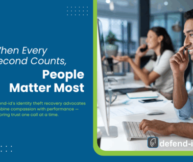 defend-id identity theft recovery advocates providing customer support in a modern office, symbolizing compassionate and efficient service that restores peace of mind.
