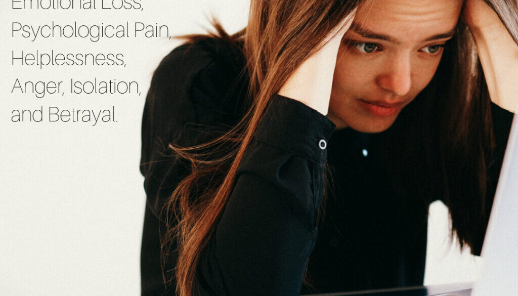 Realities of Identity Theft... Emotional Loss, Psychological Pain, Helplessness, Anger, Isolation, and Betrayal.